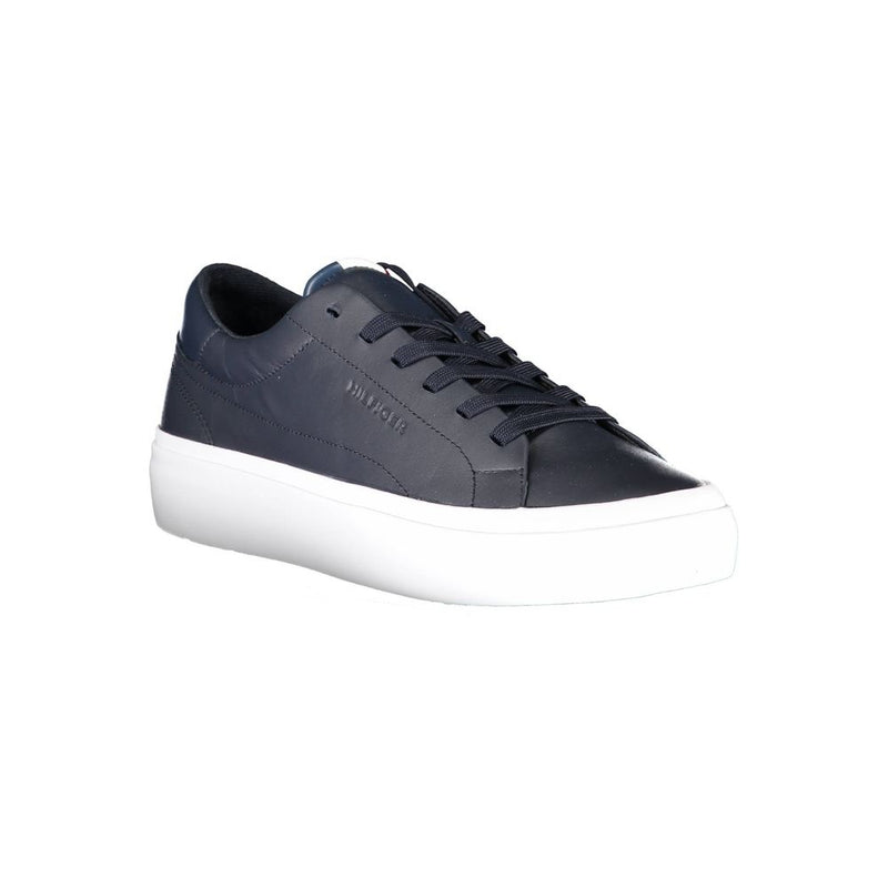 Tommy Hilfiger Blue Leather Men Sneaker