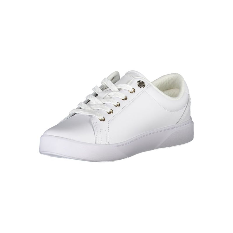 Tommy Hilfiger Elegant White Lace-up Sneakers