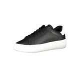 Tommy Hilfiger Sleek Black Sneakers with Contrasting Details