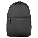 Tommy Hilfiger Elegant Black Laptop Backpack with Contrasting Details