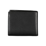 Tommy Hilfiger Elegant Black Leather Wallet with Contrast Details