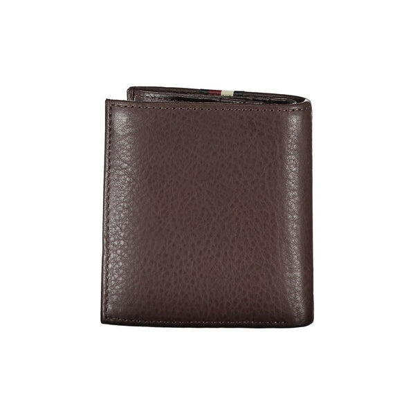 Tommy Hilfiger Elegant Brown Leather Bi-Fold Wallet