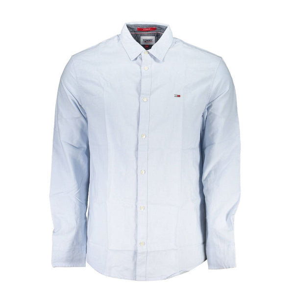 Tommy Hilfiger Light Blue Cotton Men Shirt