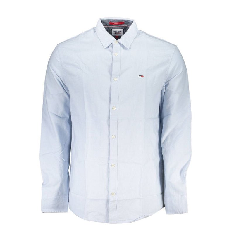 Tommy Hilfiger Light Blue Cotton Men Shirt