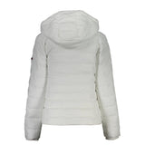 Tommy Hilfiger Chic White Long Sleeve Jacket with Removable Hood