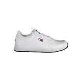 Tommy Hilfiger Sleek White Lace-Up Sneakers with Contrast Detail