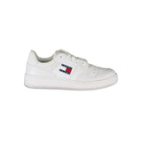 Tommy Hilfiger Classic White Lace-Up Sneakers with Contrast Accents