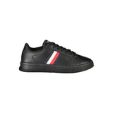 Tommy Hilfiger Sleek Black Sneakers with Contrast Details