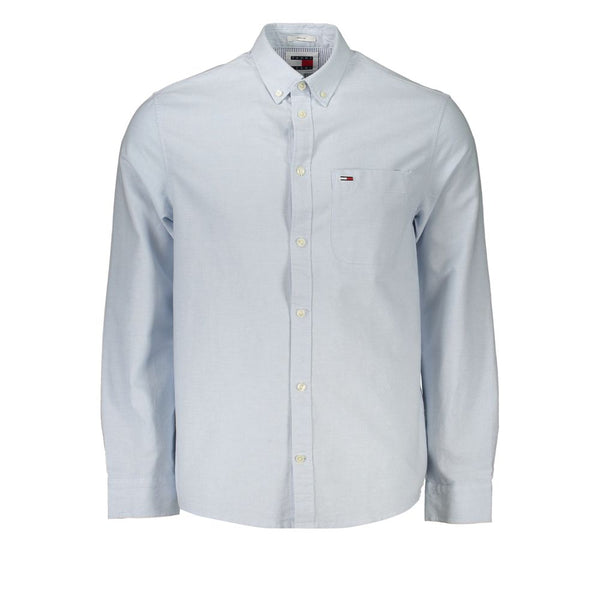 Tommy Hilfiger Light Blue Cotton Men Shirt