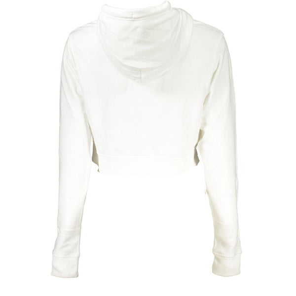 Tommy Hilfiger Chic White Hooded Sweatshirt with Logo Embroidery