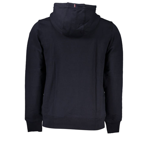 Tommy Hilfiger Chic Blue Hooded Zip Sweatshirt with Logo Embroidery