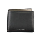 Tommy Hilfiger Elegant Black Leather Dual-Compartment Wallet