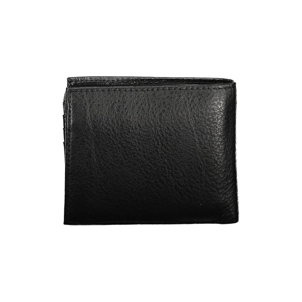 Tommy Hilfiger Sleek Black Leather Wallet with Ample Storage