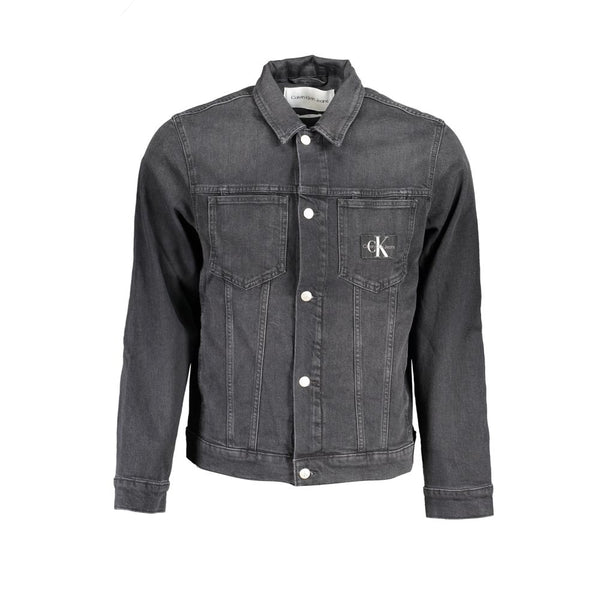 Calvin Klein Sleek Slim Fit Denim Jacket with Subtle Logo