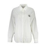 Calvin Klein Elegant Long-Sleeved White Cotton Shirt