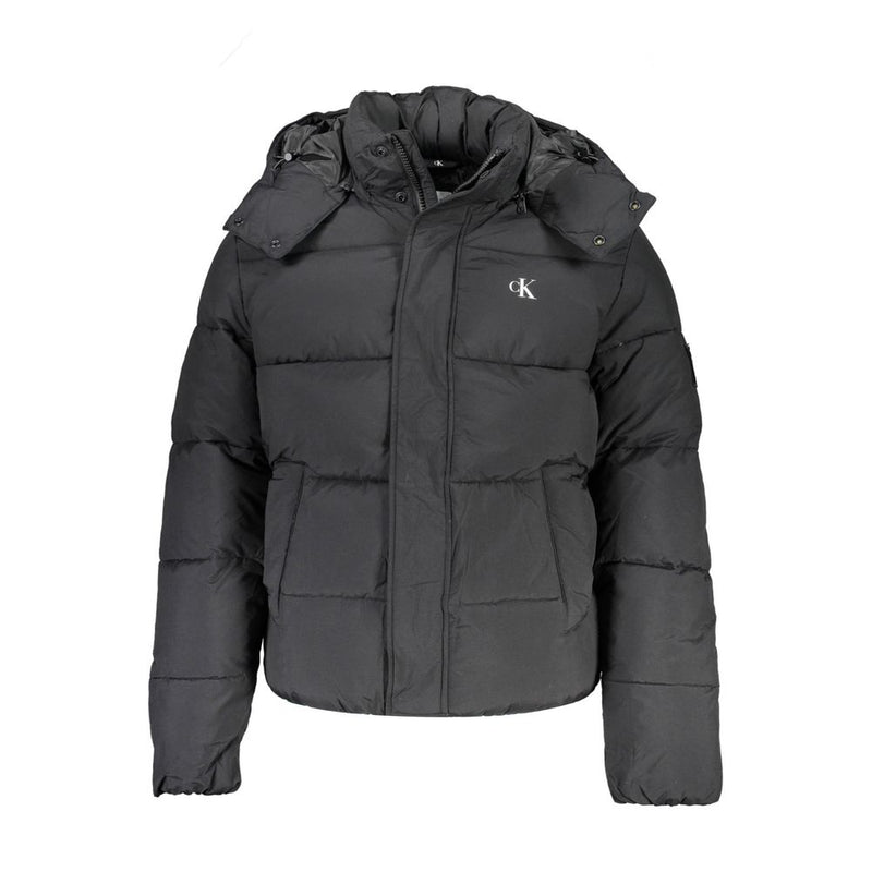 Calvin Klein Sleek Recycled Nylon Jacket with Detachable Hood