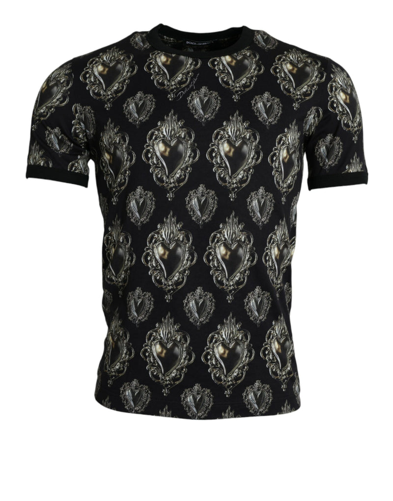 Dolce & Gabbana Chic Sacred Heart Crew Neck Tee