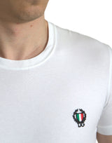 Dolce & Gabbana Elegant Crew Neck Tee with Emblematic Crest