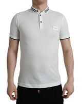 Dolce & Gabbana Elegant White Cotton Polo T-Shirt