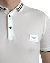 Dolce & Gabbana Elegant White Cotton Polo T-Shirt