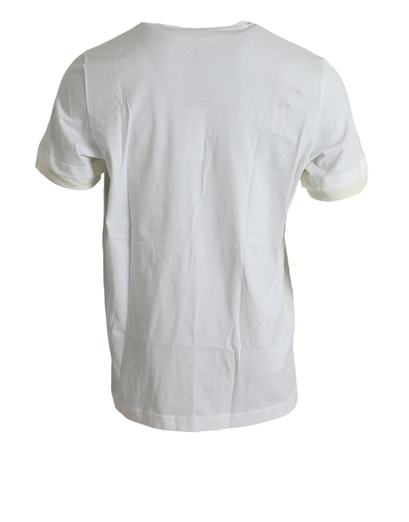 Dolce & Gabbana Elegant White Crew Neck Cotton Tee