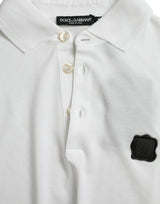 Dolce & Gabbana Elegant White Cotton Polo T-Shirt