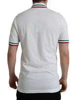 Dolce & Gabbana Elegant White Cotton Polo with Logo Detail