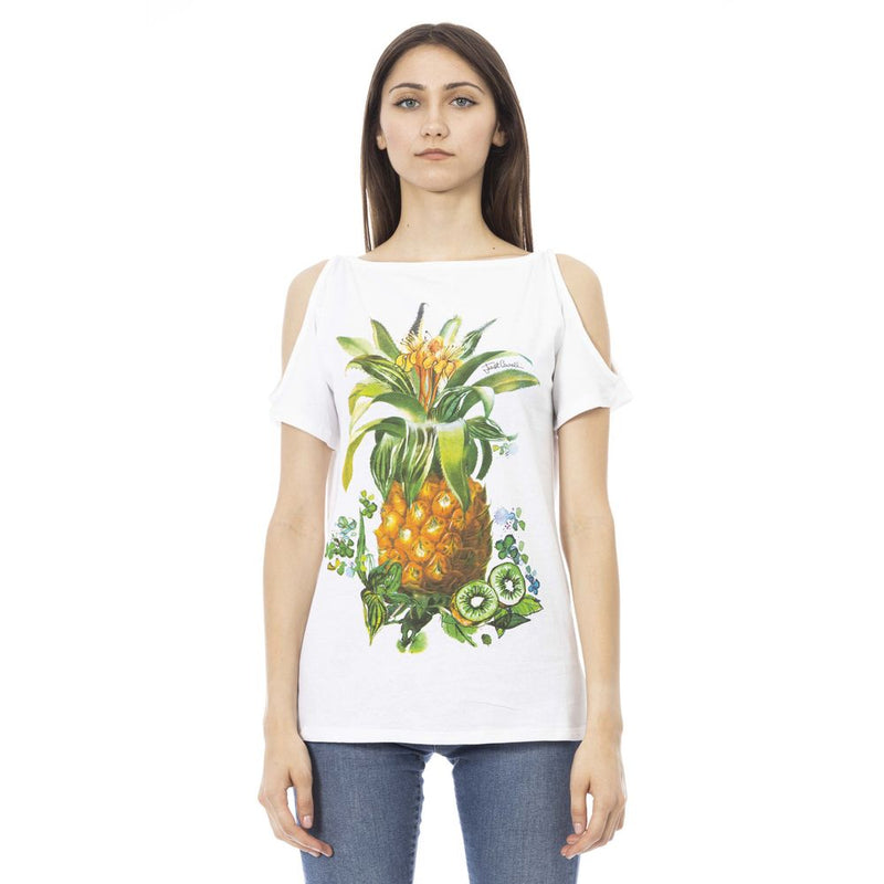 Just Cavalli White Cotton Women T-Shirt