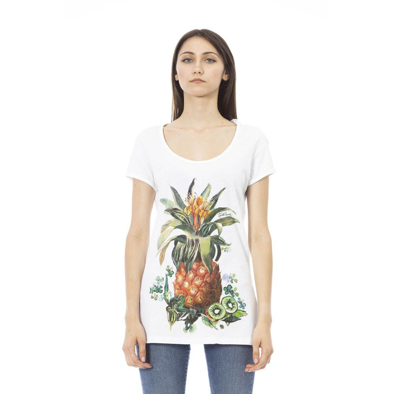 Just Cavalli White Cotton Women T-Shirt