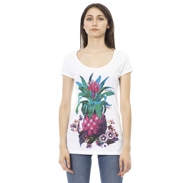 Just Cavalli White Cotton Women T-Shirt