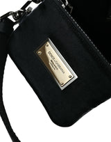 Dolce & Gabbana Elegant Black Multifunctional Leather Clutch