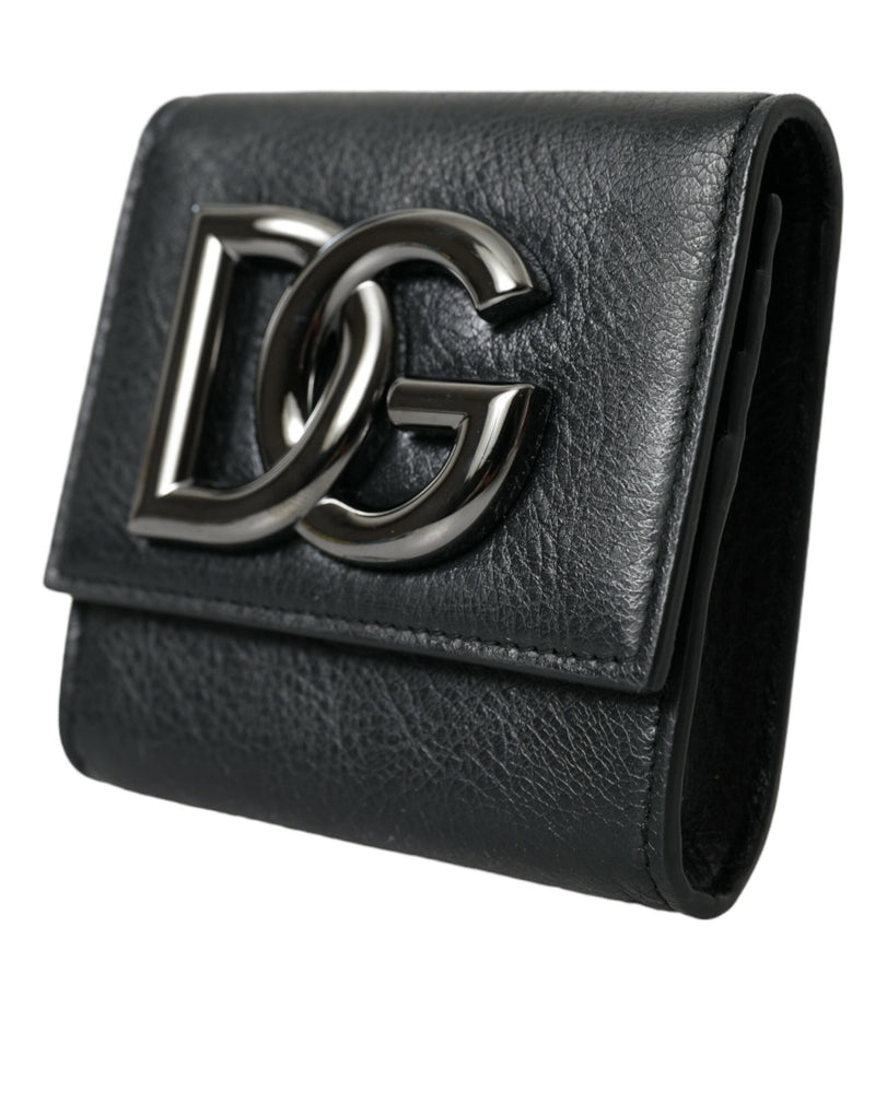 Dolce & Gabbana Sleek Lamb Leather Card Holder with Chain Strap