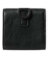 Dolce & Gabbana Sleek Lamb Leather Card Holder with Chain Strap