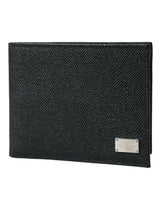 Dolce & Gabbana Sleek Black Calf Leather Bifold Wallet