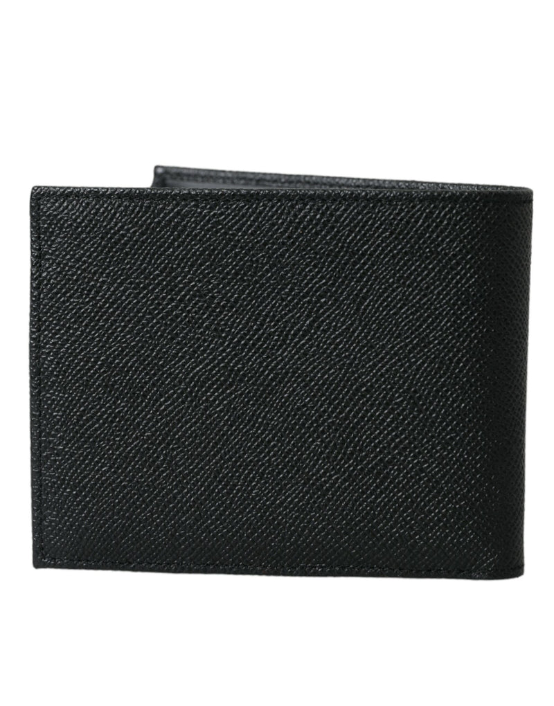 Dolce & Gabbana Sleek Black Calf Leather Bifold Wallet