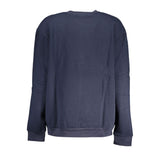 Cavalli Class Chic Blue Embroidered Fleece Sweatshirt