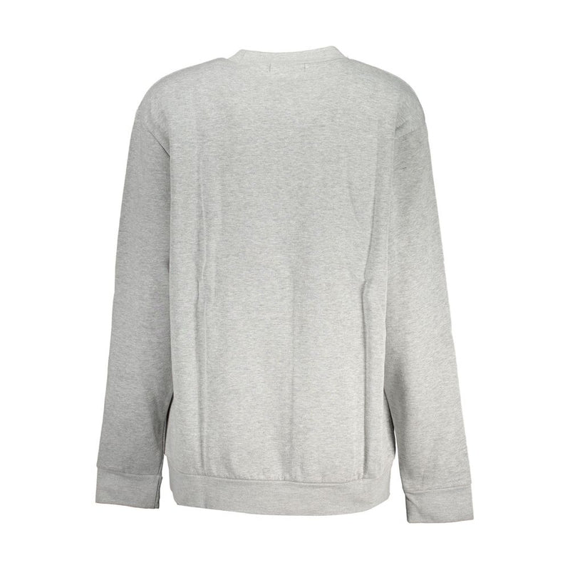 Cavalli Class Chic Gray Crew Neck Fleece Sweatshirt