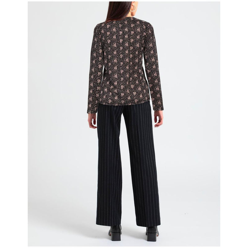 PINKO Chic Stretchy Black Blouse for Elegant Evenings