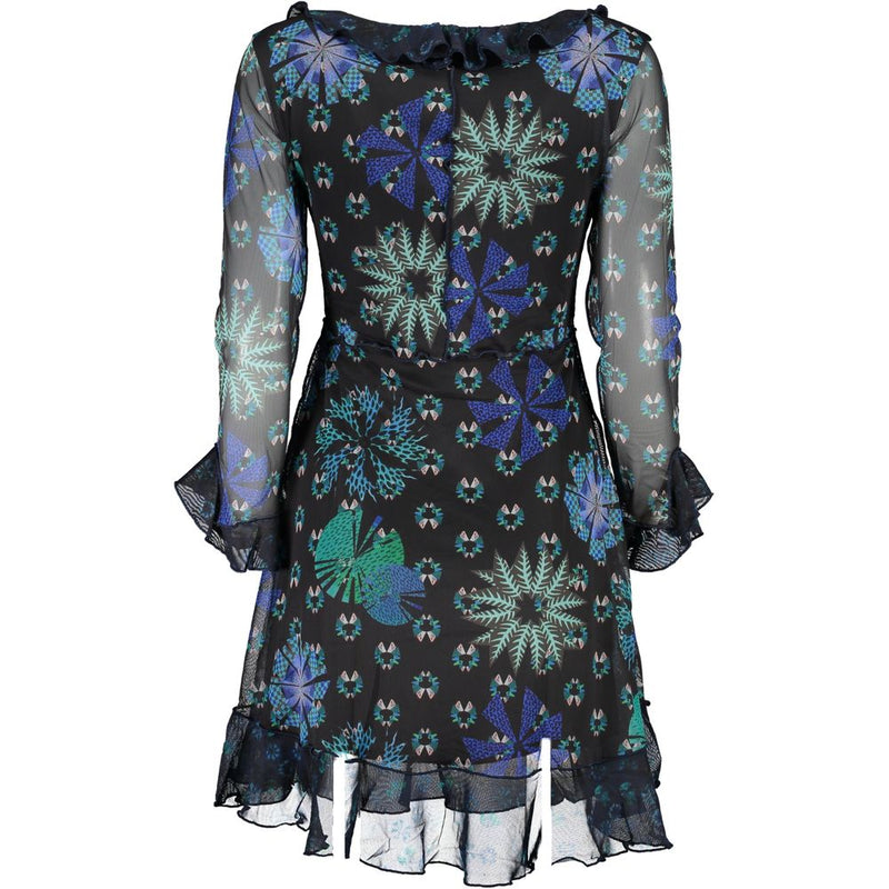 Desigual Chic Contrast Detail V-Neck Dress