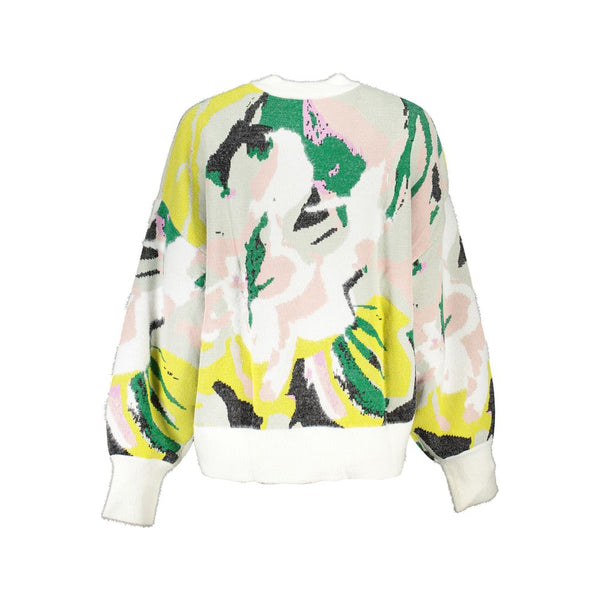 Desigual Elegant High Neck Contrast Sweater