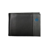 Piquadro Elegant Dual-Fold Leather Wallet with Coin Purse