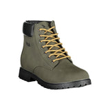 Fila Chic Green Laced Boots with Contrast Embroidery