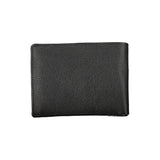 Blauer Elegant Black Leather Wallet with Contrast Details