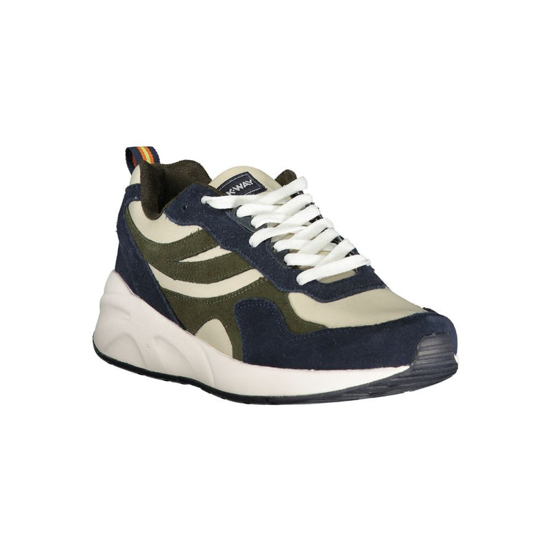 K-WAY Sleek Blue Sneakers with Contrast Details