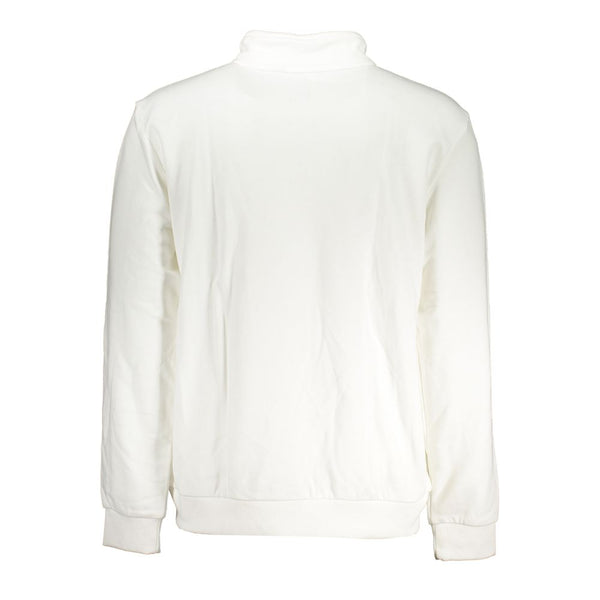 K-WAY Elegant White Contrast Zip Sweater