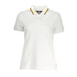 K-WAY Elegant White Contrast Polo Shirt