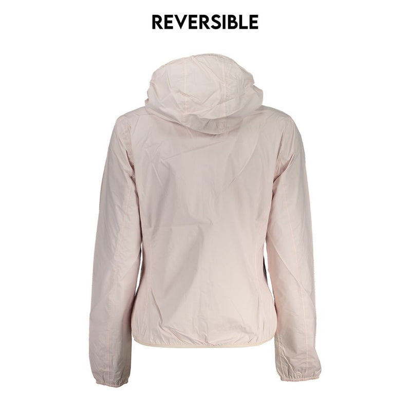 K-WAY Chic Reversible Hooded Jacket in Pink