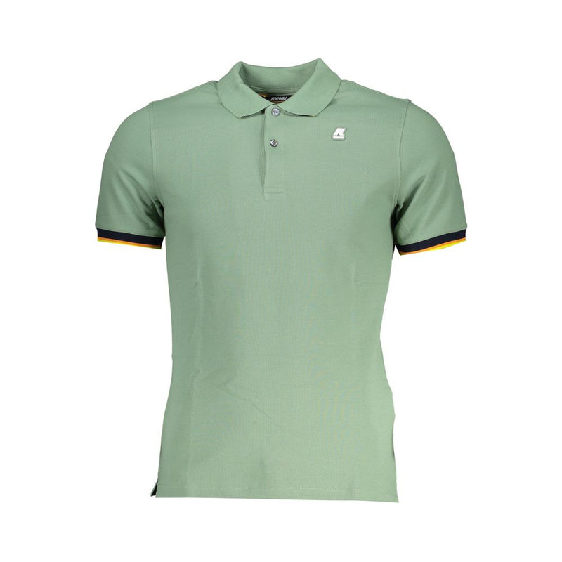 K-WAY Chic Green Polo with Contrast Accents