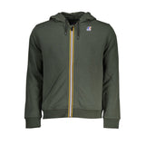 K-WAY Elegant Green Hooded Sweatshirt with Logo Detail