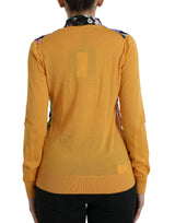 Dolce & Gabbana Multicolor Cashmere-Silk Blend Henley Sweater